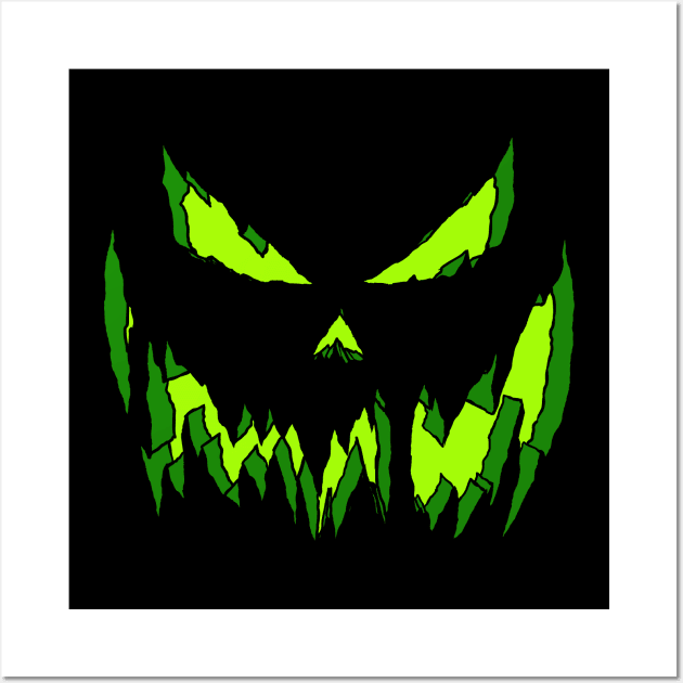 Green Jack-o'-lantern Wall Art by SEISCARAS